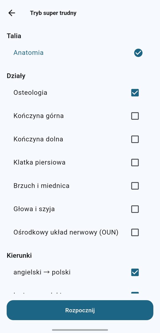 Wybór talii, działów i kierunków nauki przed rozpoczęciem sesji